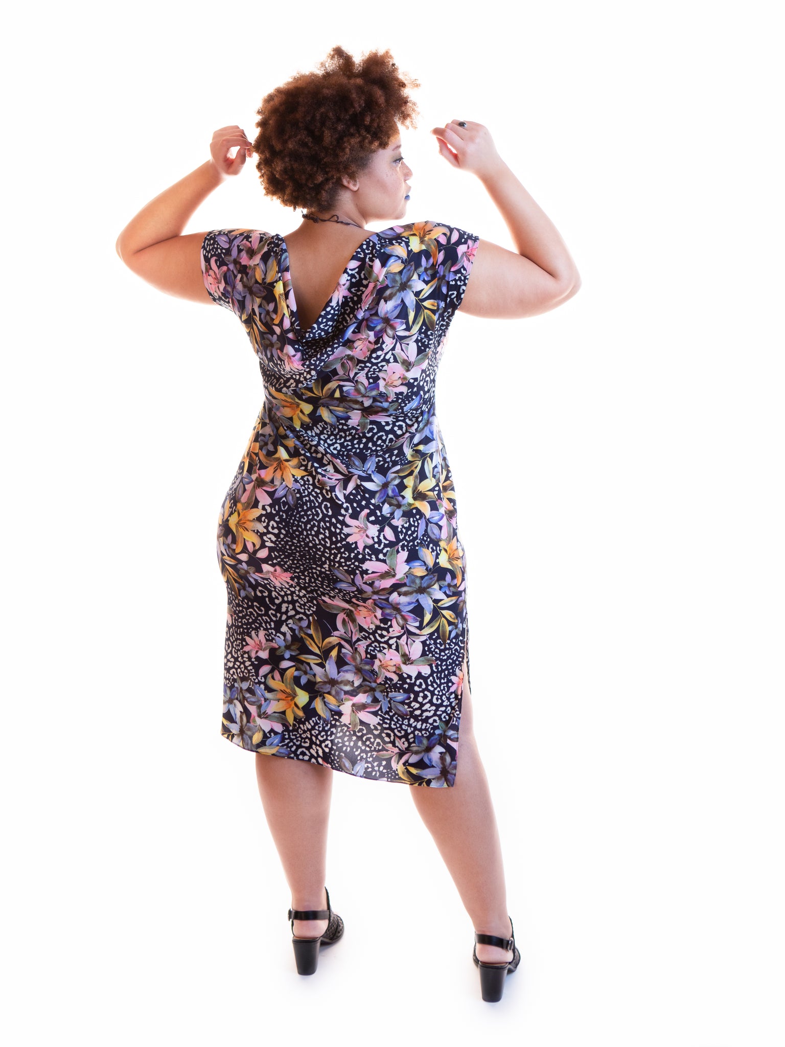 Midi Floral 2-Way Reversible Dress